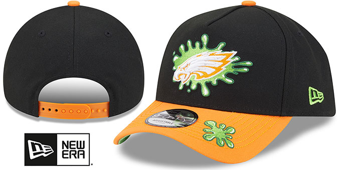 Eagles 'NFL SLIME SNAPBACK' Black-Orange Hat by New Era