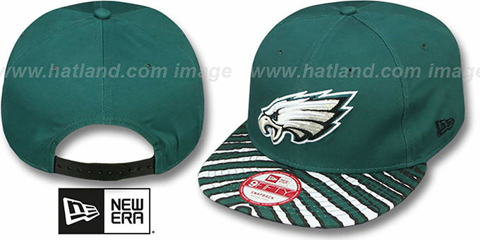 Philadelphia Eagles NFL ZUBAZ SNAPBACK Green Hat by New Era