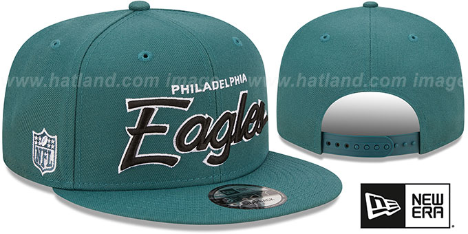 Eagles 'SCRIPT-UP SNAPBACK' Green Hat by New Era