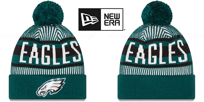 Eagles 'STRIPED' Knit Beanie Hat by New Era
