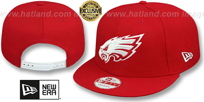 Eagles 'TEAM-BASIC SNAPBACK' Red-White Hat by New Era