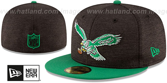 eagles throwback fitted hat