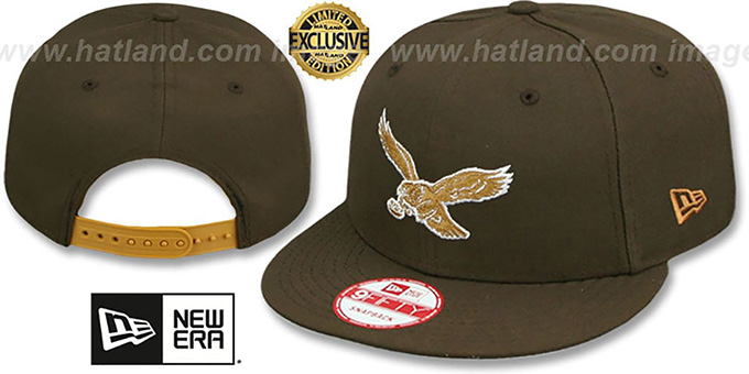 Eagles 'THROWBACK TEAM-BASIC SNAPBACK' Brown-Wheat Hat by New Era