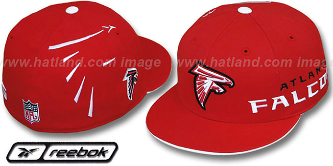 Falcons 'ELEMENTS - 2' Fitted Hat by Reebok - red