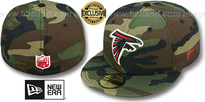 Falcons 'NFL TEAM-BASIC' Army Camo Fitted Hat by New Era