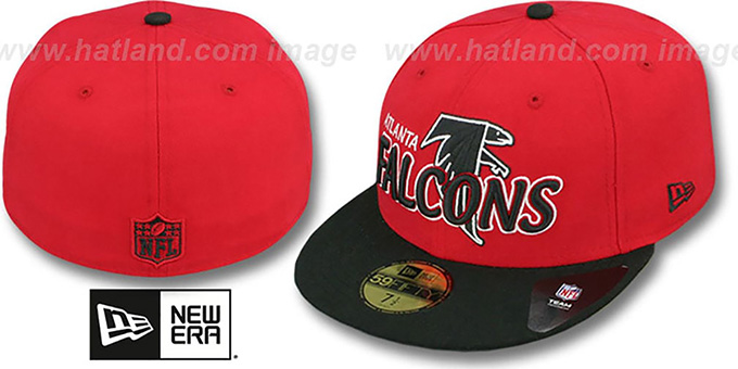 Falcons 'NFL-TIGHT' Red-Black Fitted Hat by New Era