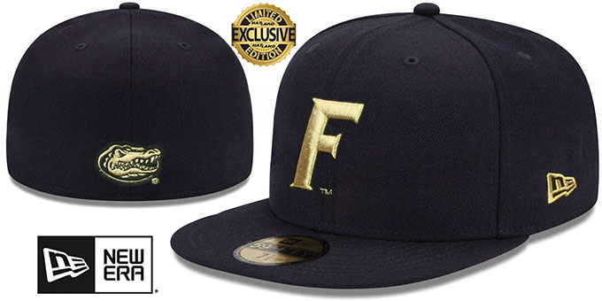 Florida 'GOLD-METALLIC' Black Fitted Hat by New Era