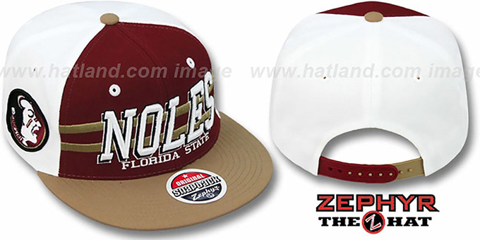 Florida State '2T SUPERSONIC SNAPBACK' Burgundy-Gold Hat by Zephyr