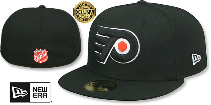 Flyers 'NHL TEAM-BASIC' Black Fitted Hat by New Era