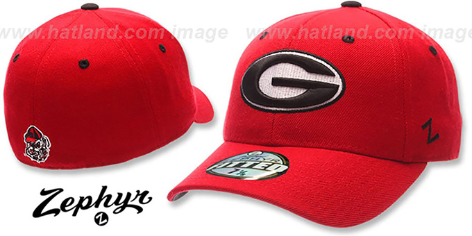 Georgia 'DH' Fitted Hat by ZEPHYR - red