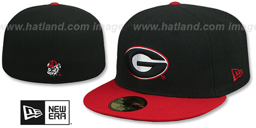 Georgia 'TEAM-BASIC' Black-Red Fitted Hat by New Era