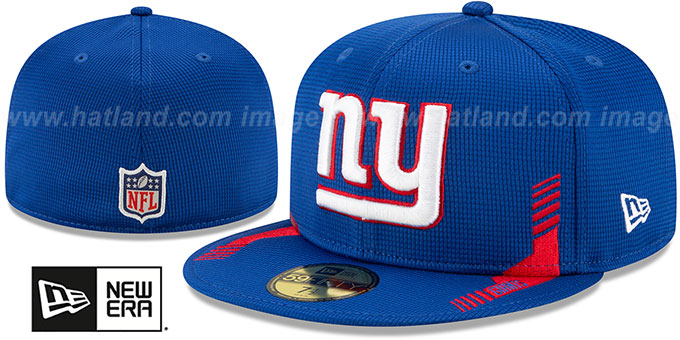 Giants '2021 NFL SIDELINE HOME' Royal Fitted Hat by New Era