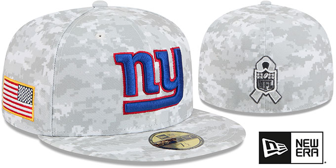 Giants '2025 SALUTE-TO-SERVICE' Snow White Digital Fitted Hat by New Era