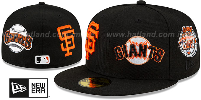 Giants 'EVOLUTION-PATCHES' Black Fitted Hat by New Era