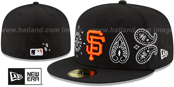 Giants 'PAISLEY ELEMENTS' Black Fitted Hat by New Era