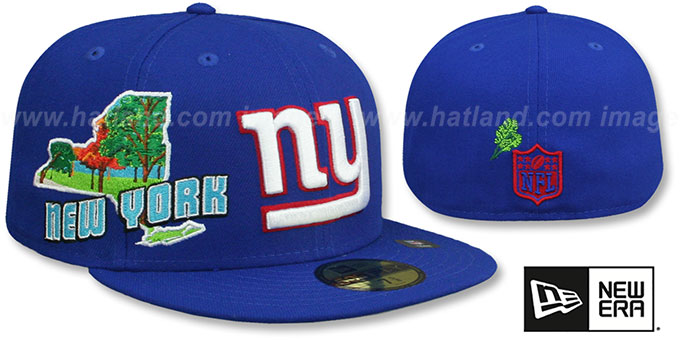 Giants 'STATEVIEW' Royal Fitted Hat by New Era