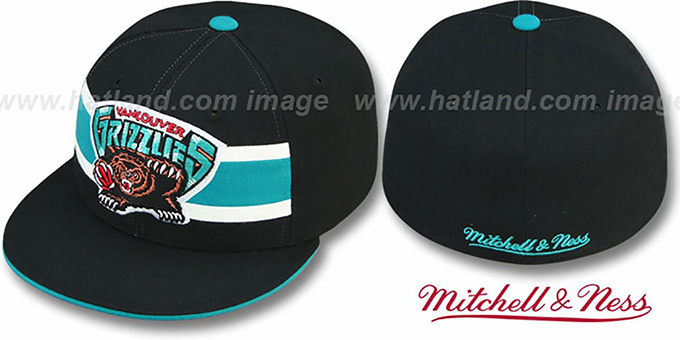 Grizzlies 'HARDWOOD TIMEOUT' Black Fitted Hat by Mitchell and Ness