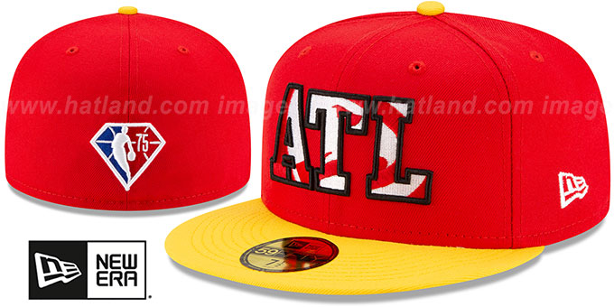 Hawks '2021 NBA INSIDER DRAFT' Red-Gold Fitted Hat by New Era