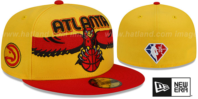 Hawks DIAMOND 75 'CITY-SERIES' Gold-Red Fitted Hat by New Era