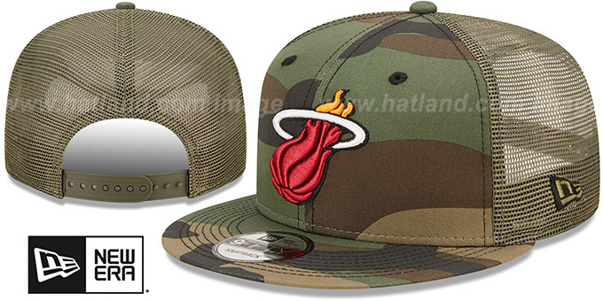 Heat 'ARMY CAMO TRUCKER' Hat by New Era