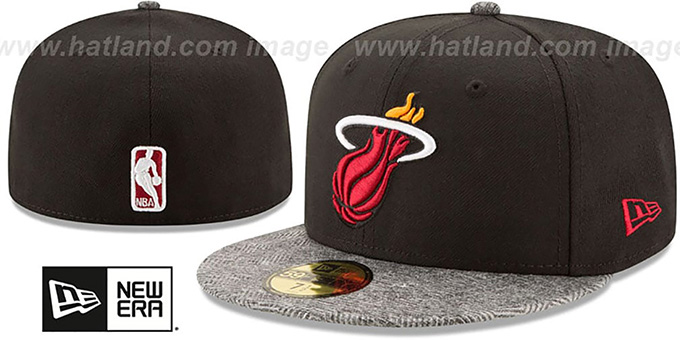 Heat 'GRIPPING-VIZE' Black-Grey Fitted Hat by New Era