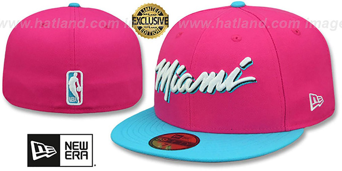 Heat 'MIAMI VICE' Beetroot-Blue Fitted Hat by New Era