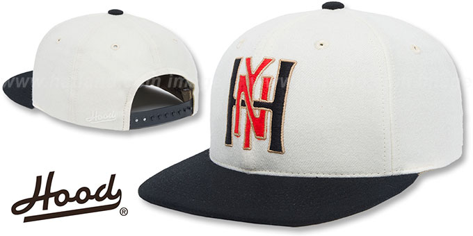 Hood 'HARLEM SNAPBACK' White-Black Hat