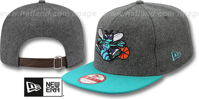 Hornets '2T MELTON A-FRAME STRAPBACK' Hat by New Era