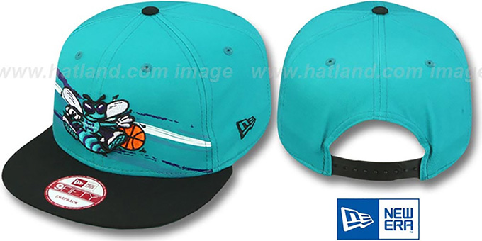 Hornets 'FRANTAB SNAPBACK' Teal-Black Adjustable Hat by New Era