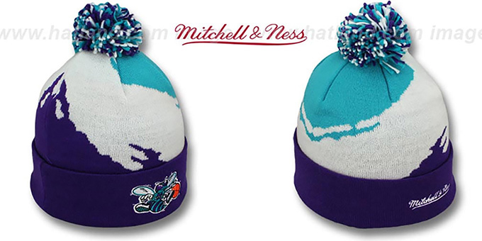 Hornets 'PAINTBRUSH BEANIE' by Mitchell and Ness