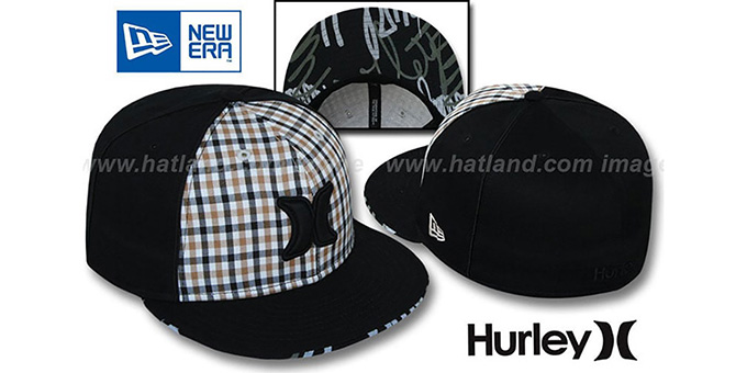 Hurley 'ROYALTY' Black Fitted Hat by New Era