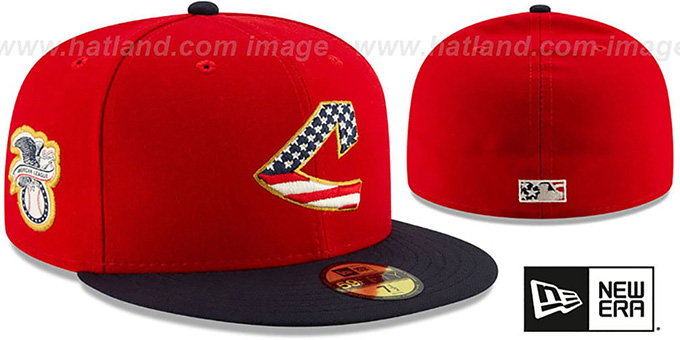 Indians '2019 JULY 4TH STARS N STRIPES' Fitted Hat by New Era