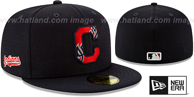 Indians 'DASHMARK BP' Navy Fitted Hat by New Era