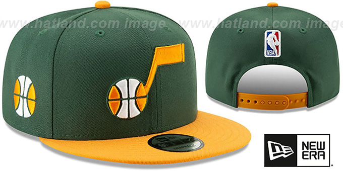 Jazz 18-19 'CITY-SERIES' SNAPBACK Green-Gold Hat by New Era