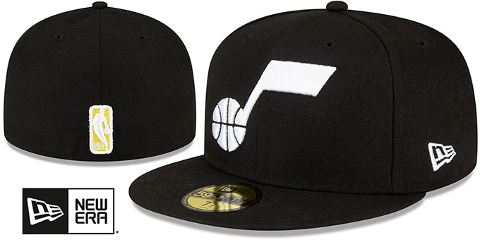 Jazz 'NBA TEAM-BASIC' Black Fitted Hat by New Era