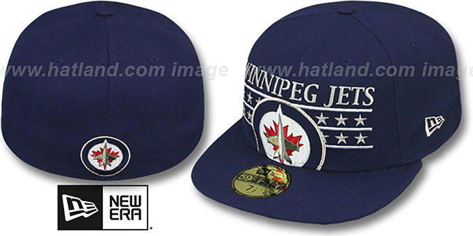 Jets 'STAR STUDDED' Navy Fitted Hat by New Era