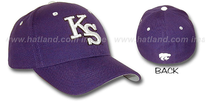 Kansas State 'DH' Fitted Hat by ZEPHYR - purple