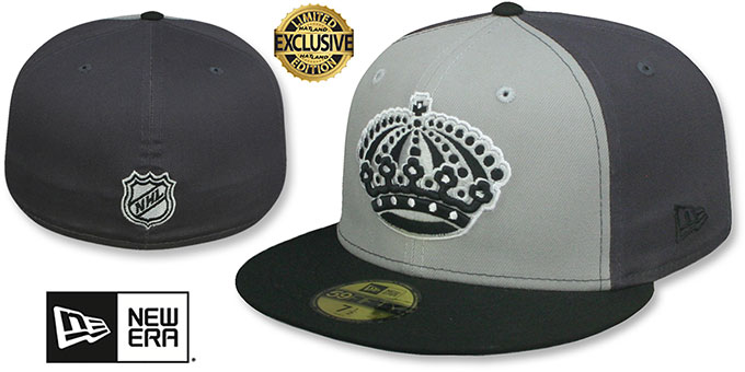 Kings 'GREY TONE' Grey-Charcoal-Black Fitted Hat by New Era