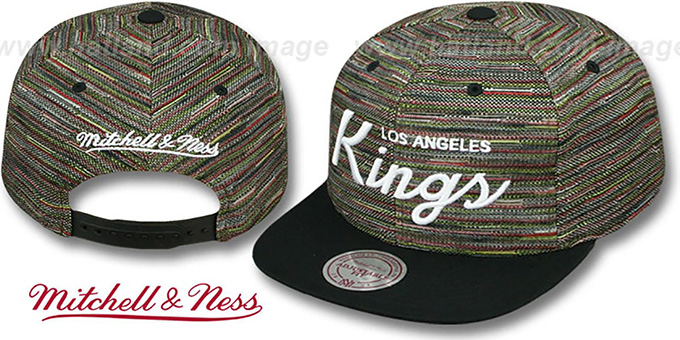 Kings 'KNIT-WEAVE SNAPBACK' Multi-Black Hat by Mitchell and Ness