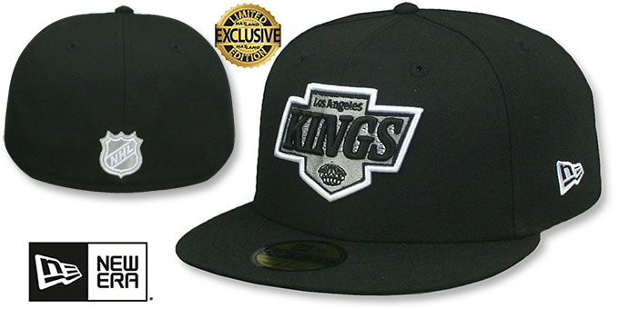 Kings 'NHL TEAM-BASIC' Black Fitted Hat by New Era