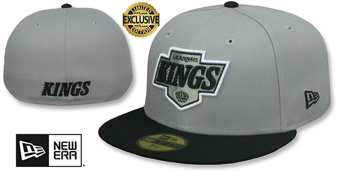 Kings 'NHL TEAM-BASIC' Grey-Black Fitted Hat by New Era