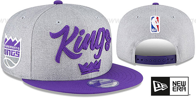 Kings 'ROPE STITCH DRAFT SNAPBACK' Grey-Purple Hat by New Era