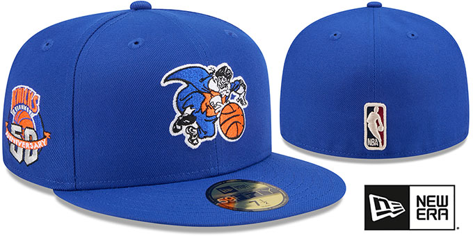 Knicks '50TH ANNIVERSARY SIDE-PATCH' Royal Fitted Hat by New Era