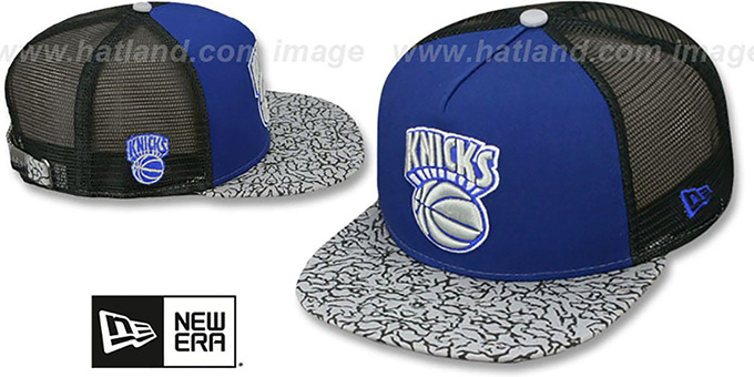 Knicks 'ELEPHANT-HOOK STRAPBACK' Royal-Black Hat by New Era