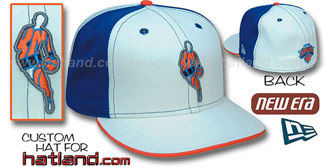 Knicks 'INSIDER PINWHEEL' White-Royal Fitted Hat by New Era