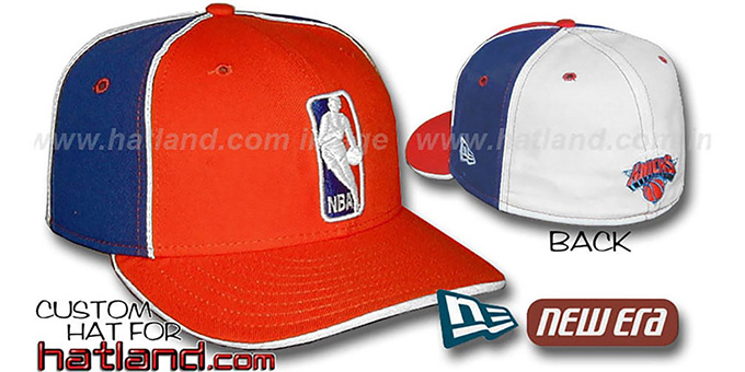 Knicks 'LOGOMAN-2' Orange-Royal-White Fitted Hat by New Era