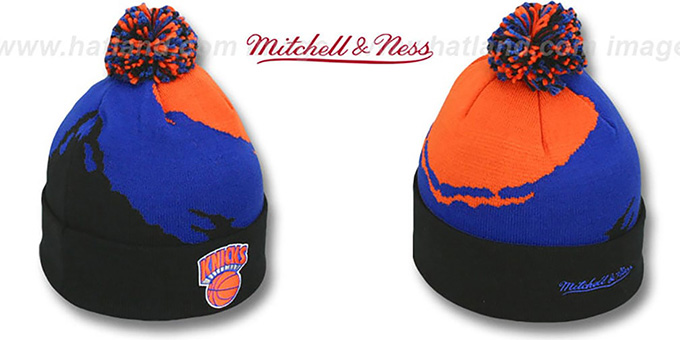 Knicks 'PAINTBRUSH BEANIE' by Mitchell and Ness
