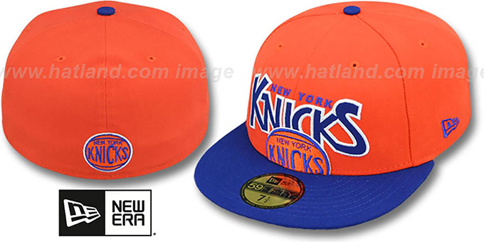 Knicks 'PROFILIN' Orange-Royal Fitted Hat by New Era
