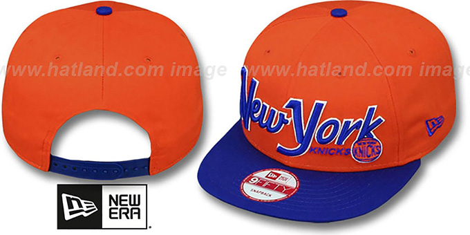 Knicks 'SNAP-IT-BACK SNAPBACK' Orange-Royal Hat by New Era