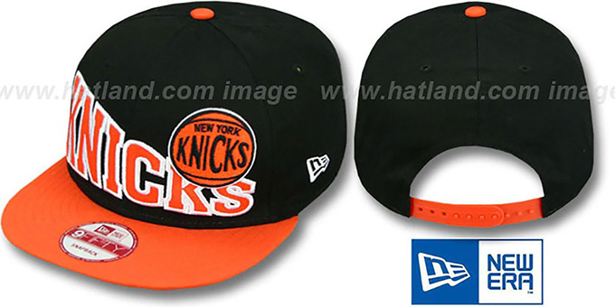 Knicks 'STOKED SNAPBACK' Black-Orange Hat by New Era
